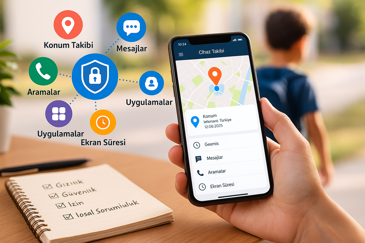 telefona yüklenen takip programı